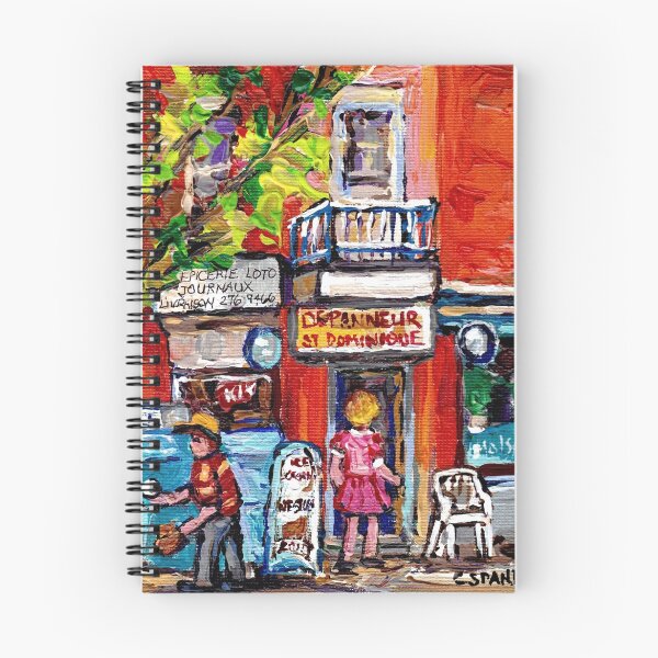 Item preview, BOYS PLAY BASEBALL IN THE CITY MONTREAL SUMMER SCENE NEAR THE DEPANNEUR designed and sold by Carole  Spandau.