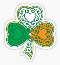 Pegatina Shamrock y Heart Design