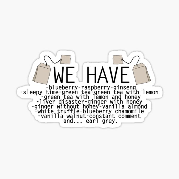 Different Kinds of Tea Sticker