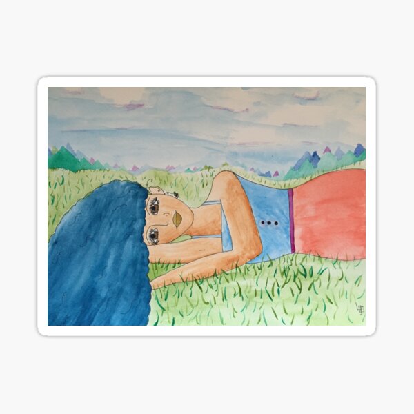 A Nap in the Meadow Sticker