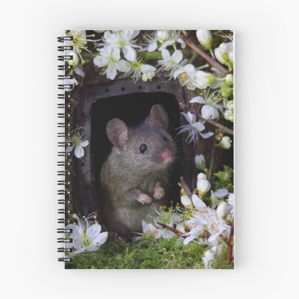 Item preview, George the mouse in a log pile house - SPRING flowers  designed and sold by Simon-dell.