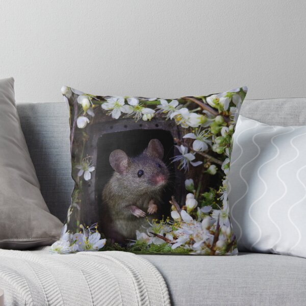 Item preview, George the mouse in a log pile house - SPRING flowers  designed and sold by Simon-dell.