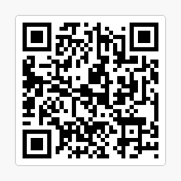 Rick roll qr code with no ads - stickers | Art Board Print