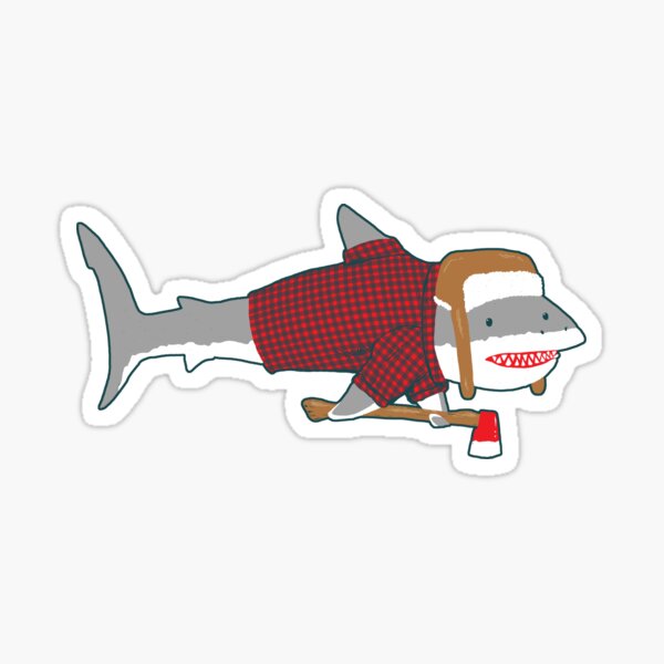 Shark LumberJack Sticker
