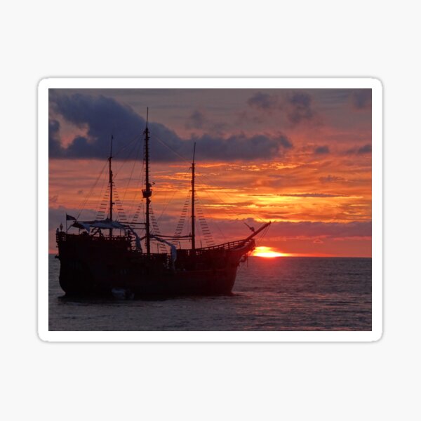 Marigalante's Sunset II - Puesta Del Sol De Marigalante Sticker