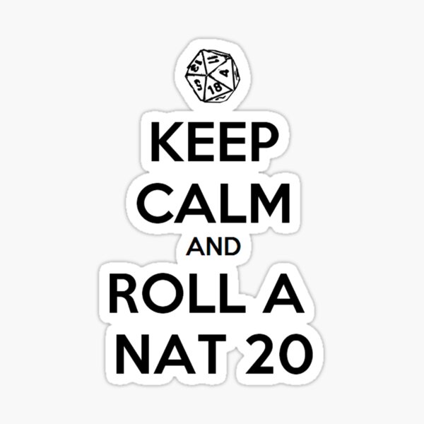 Natural 20 Stickers for Sale