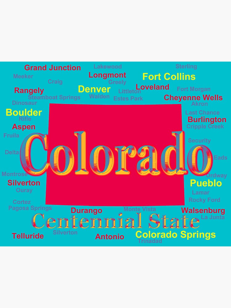 "Colorful Colorado State Pride Map Silhouette " Sticker for Sale by ...