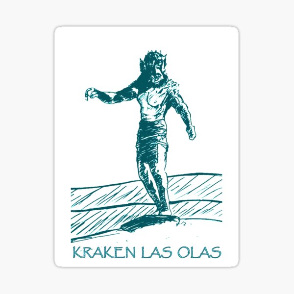 Kraken Las Olas Sticker