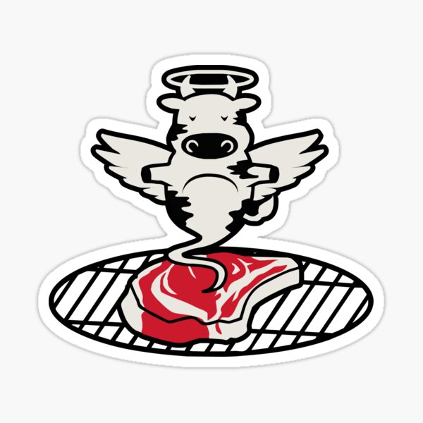 Steak Angel Sticker