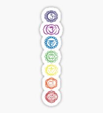seven chakra symbols Sticker