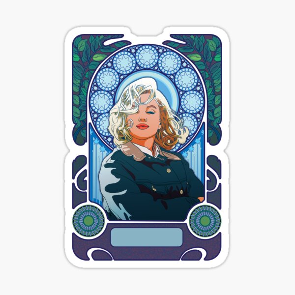 Marilyn Monroe in Mucha Sticker