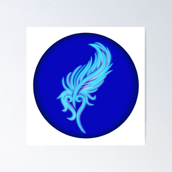 Item preview, Whispering Feather - Blue designed and sold by Blue-Bower.