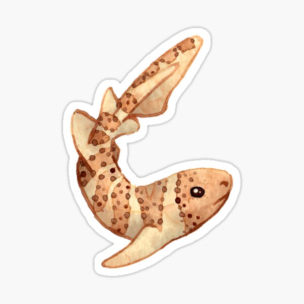 Zebra Shark - Watercolour Sticker