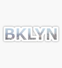 Pegatina BKLYN aerial photo skyline logo