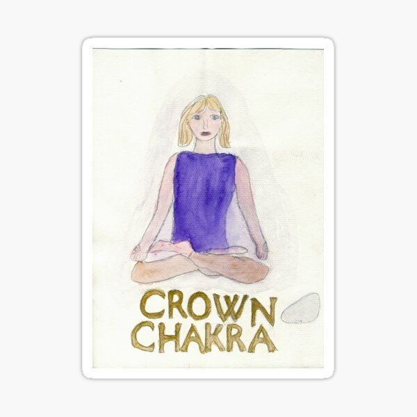 The Lotus Pose The Crown Chakra Sticker