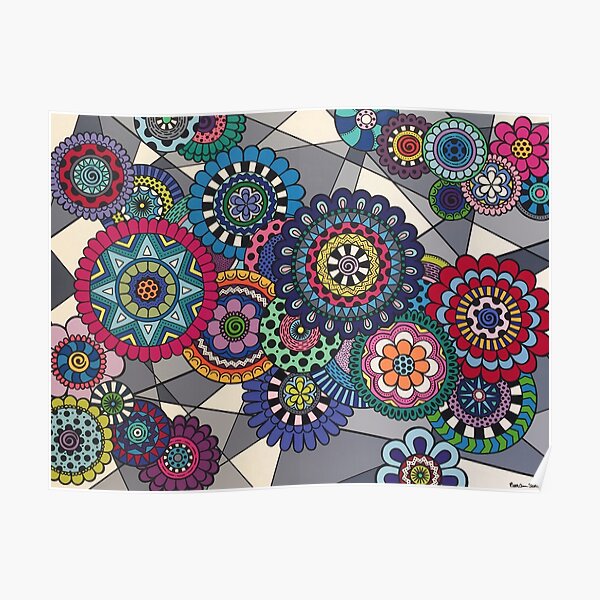 Mandalas In Bloom Poster