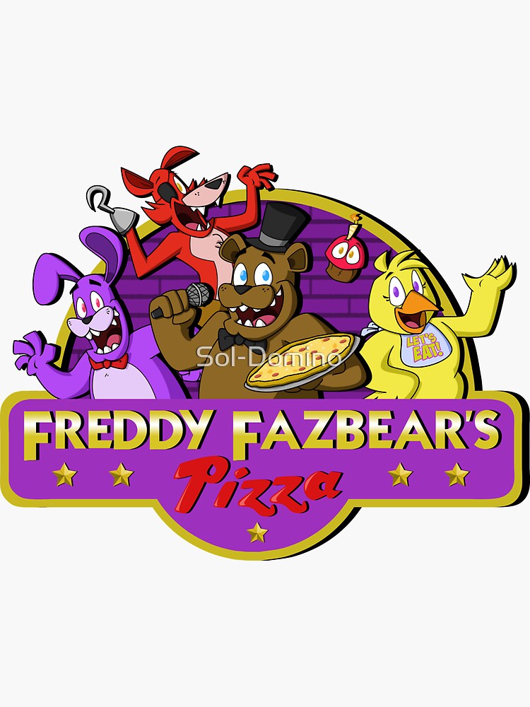 Freddy Fazbears Pizza Stickers Redbubble - how to get the hidden room badge in roblox freddy fazbear s