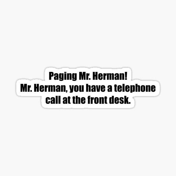 Item preview, Pee-Wee Herman - Paging Mr Herman - Black Font designed and sold by GoldStone.