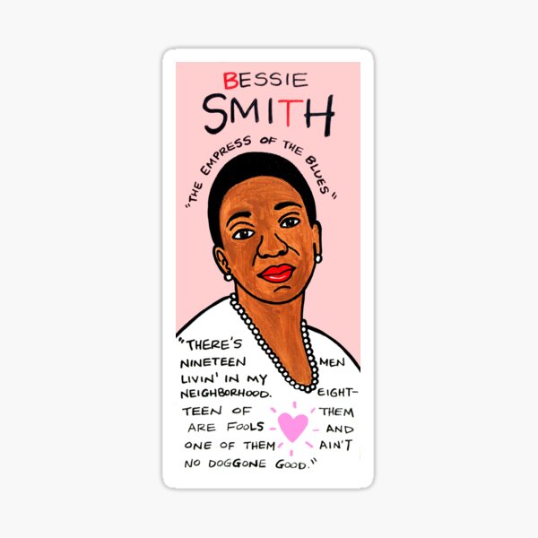 Bessie Smith Blues Folk Art Sticker