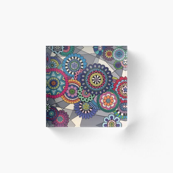Mandalas In Bloom Acrylic Block