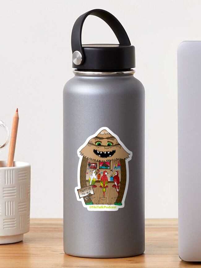 Thumbnail 1 of 3, Sticker, Thatch's Tiki Bar designed and sold by tikitalkpodcast.