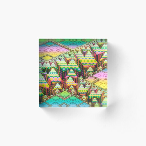 infrastructure. 3d Abstract Art Acrylic Block