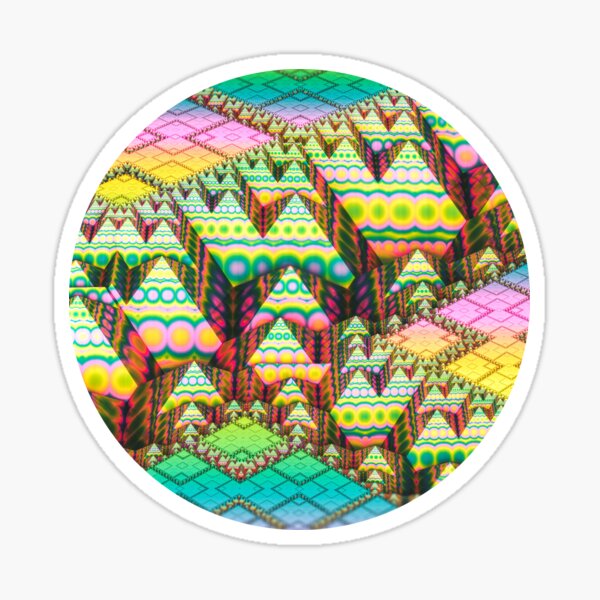 infrastructure. 3d Abstract Art Sticker