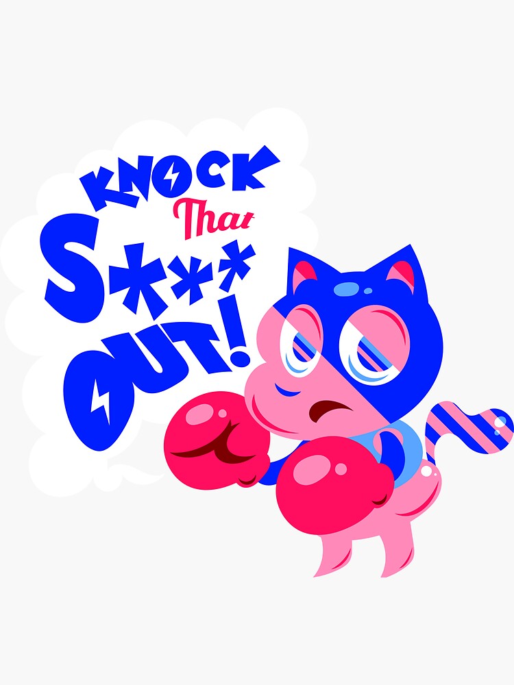 "Knock it out!" Sticker for Sale by ChaseGarrettA Redbubble