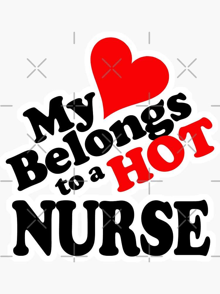 I Love Being A Nurse Heart White Stickers, Magnet | Wacky Print