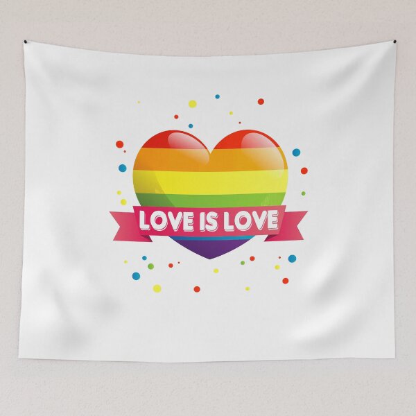 Item preview, Gay Lesbian "Love is Love" Rainbow Heart LGBT T-Shirt designed and sold by festivalshirt.