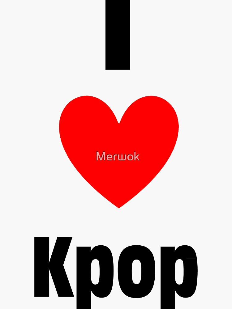 "I Heart Kpop Shirt" Sticker for Sale by Merwok | Redbubble