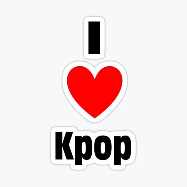 "I Heart Kpop Shirt" Sticker for Sale by Merwok | Redbubble