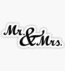 Mr & Mrs Wedding Sticker