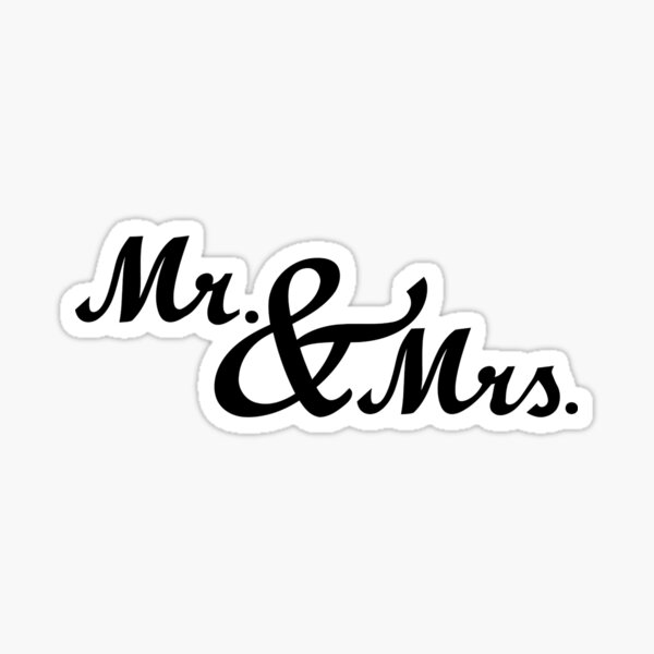 Mr & Mrs Wedding Sticker