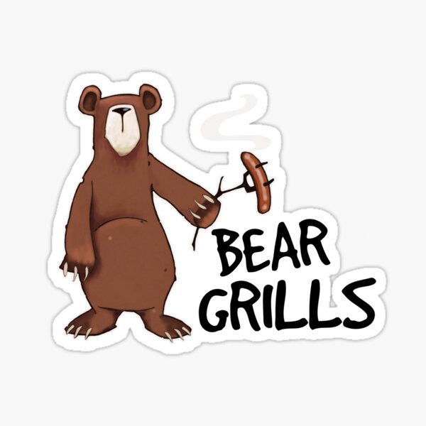 Bear Grills Stickers Redbubble - bear beret roblox id