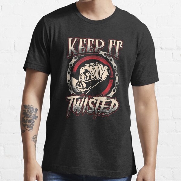 Vista previa del artículo con la obra «Camiseta de motociclista "Keep It Twisted" Regalo divertido de moto», diseñado y vendido por festivalshirt.