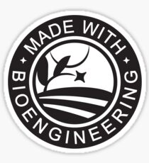Made With Bioengineering B&W Sticker