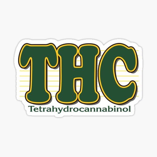 THC Cannabis Pegatina