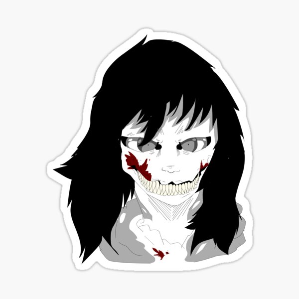 Creepypasta Jeff the Killer Sticker for Sale by HeyitsSmile