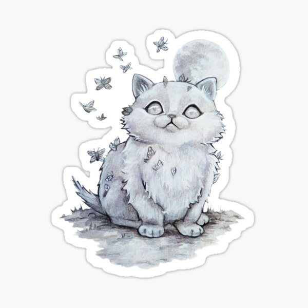 A Curious Manifestation of Moths Sticker