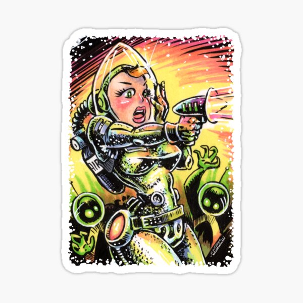 Space Girl 20 Sticker