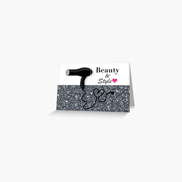 Beauty & Style II Blow Dryer Greeting Card