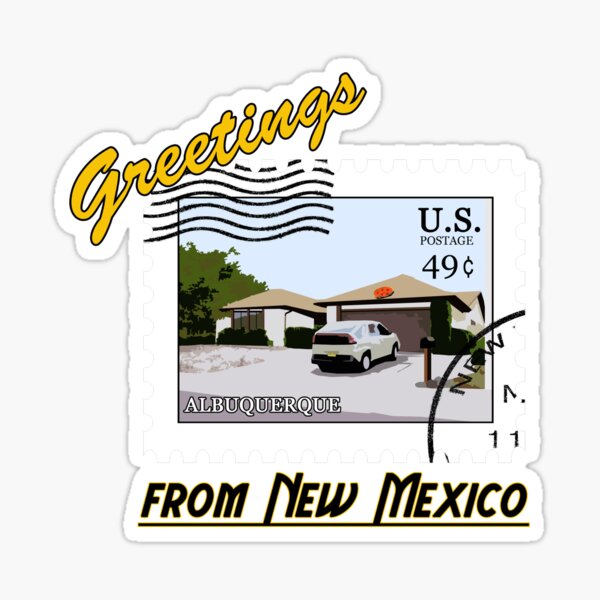 Vista previa del artículo con la obra «Saludos desde Nuevo México», diseñado y vendido por Snogard.