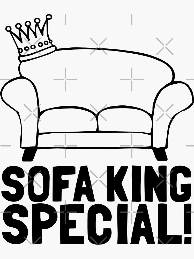 "Sofa King Special" Sticker by AngryMongo Redbubble
