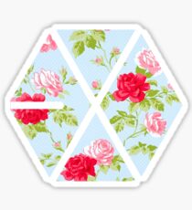 Pegatina EXO - Floral azul