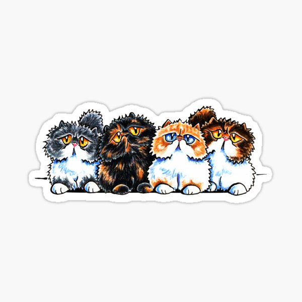 Exotic Foursome Sticker
