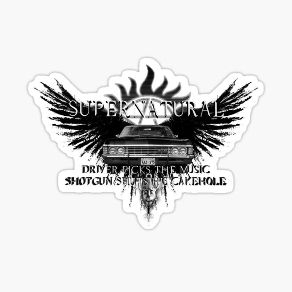 Supernatural driver picks the music 2QAB Sticker