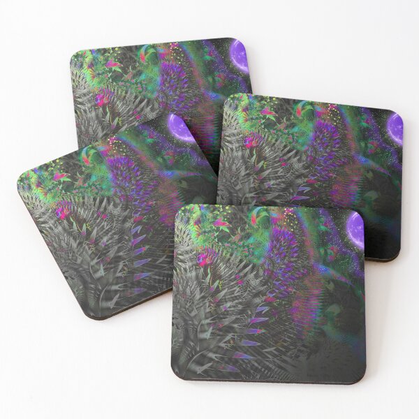 Item preview, Otherworldly Garden At Night Abstract Art designed and sold by Glimmersmith.
