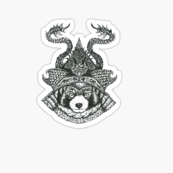 Red Panda Ronin Sticker