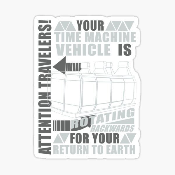 Time Travel Backwards Sticker